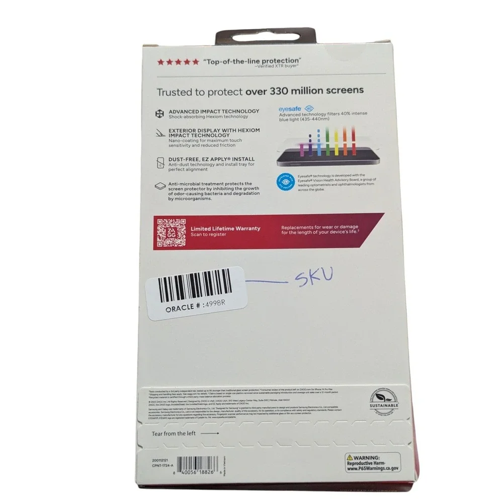 X8-N ZAGG‎ Invisible Shield XTR2 Screen Protector for Samsung Galaxy Z Fold5